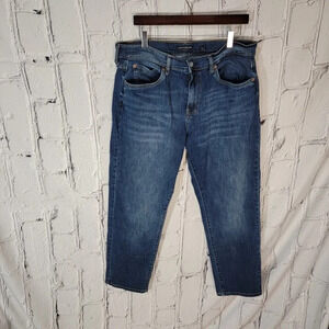 Lucky Brand Mens‎ 221 Straight Jeans Dark Wash Blue Denim Casual Classic 38/30